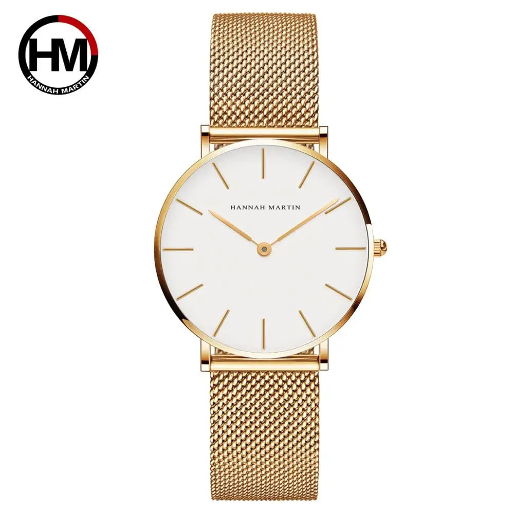 HANNAH MARTIN — Montre Femme Ultra-Fine Britannique