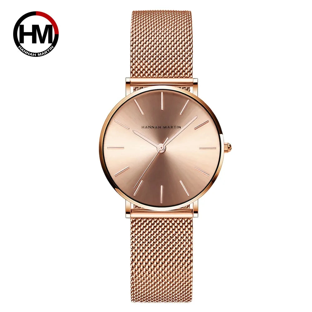 HANNAH MARTIN — Montre Femme Ultra-Fine Britannique