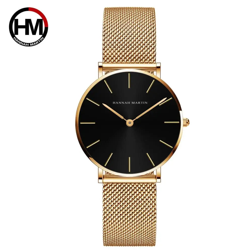 HANNAH MARTIN — Montre Femme Ultra-Fine Britannique