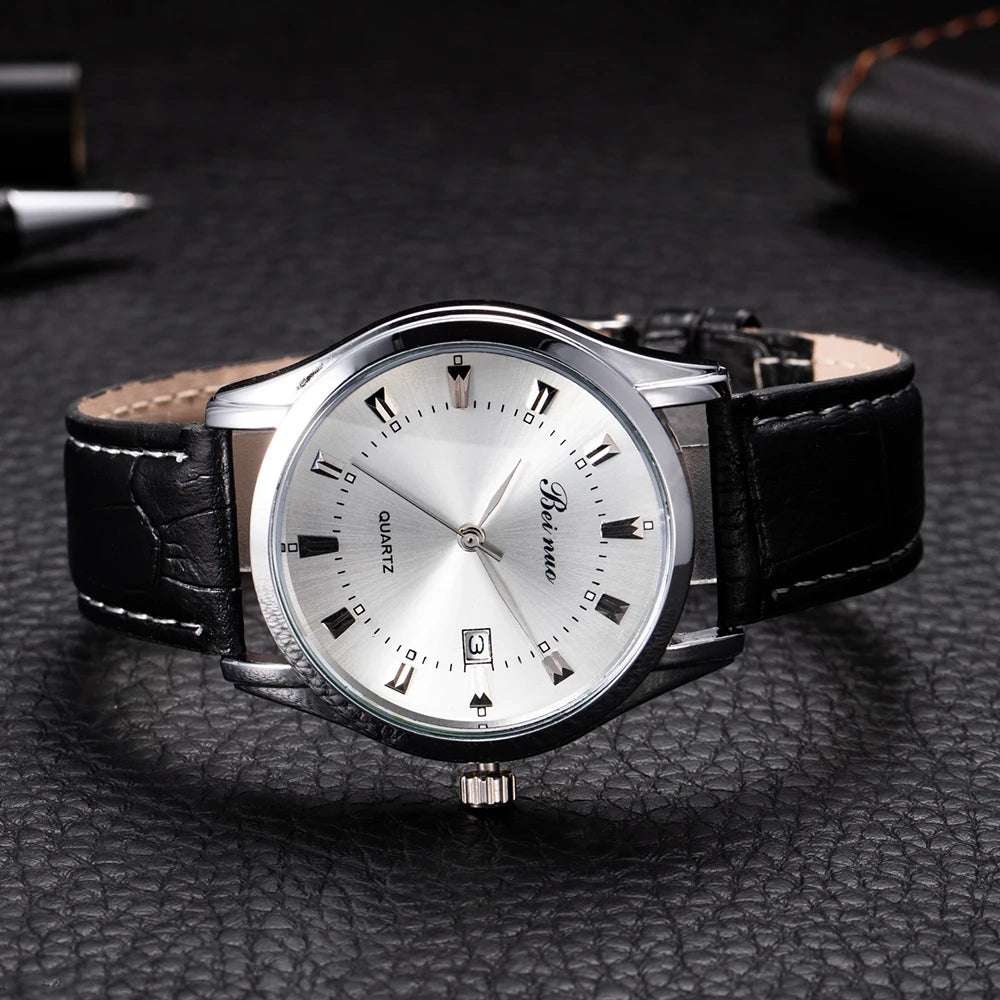 BEINUO — Montre Homme Cuir Élégante Minimaliste