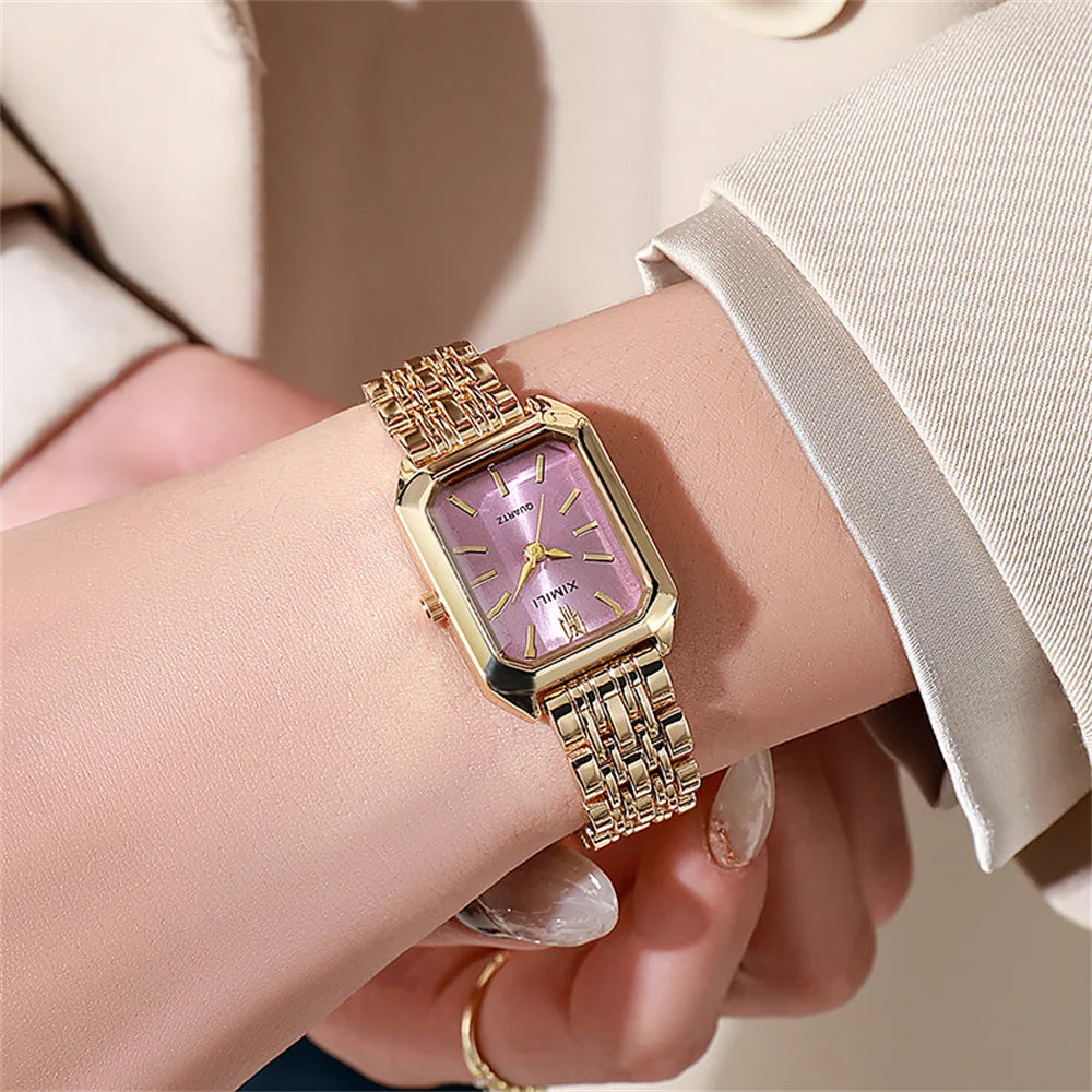 XIMILI — Montre Femme Carrée Tendance Quartz