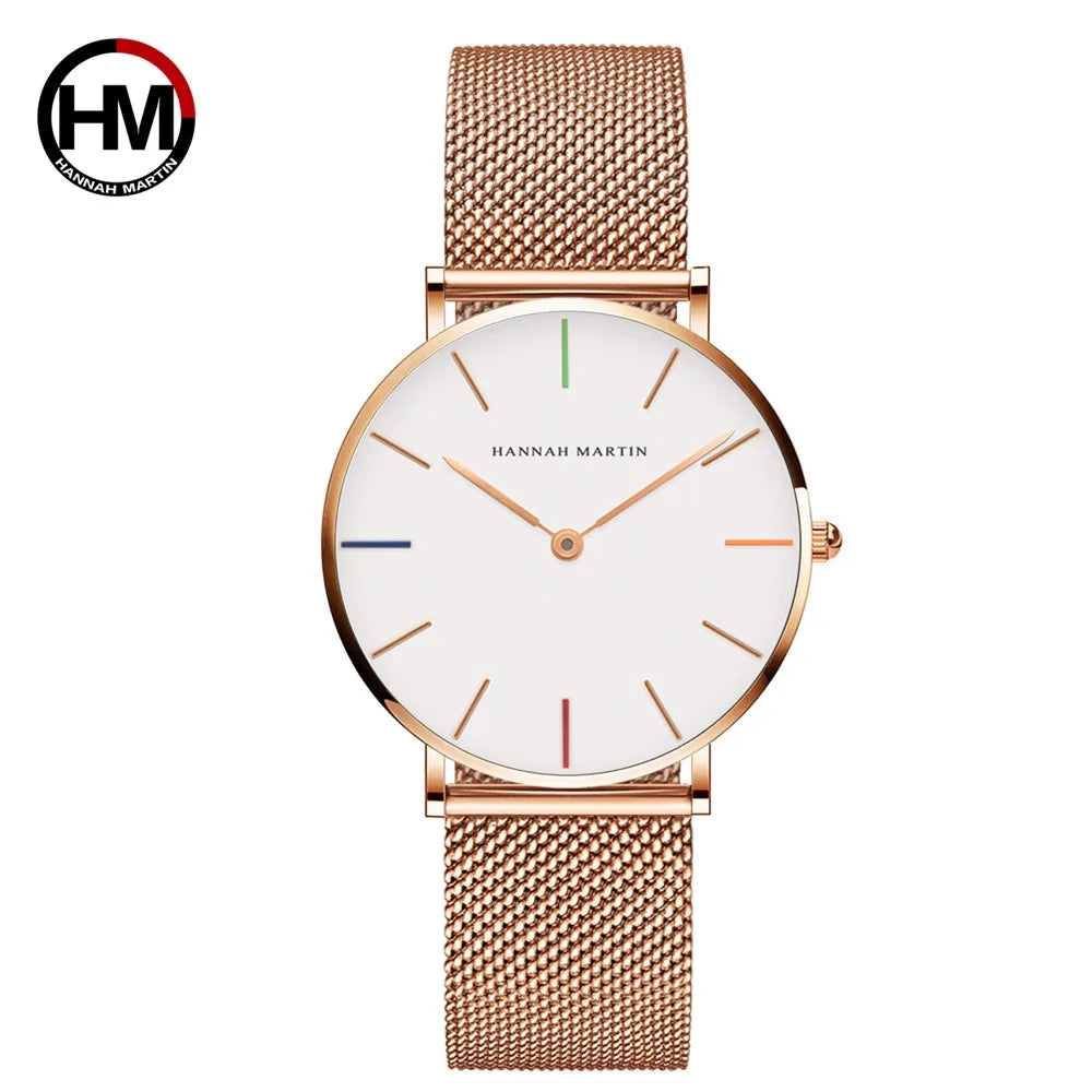 HANNAH MARTIN — Montre Femme Ultra-Fine Britannique