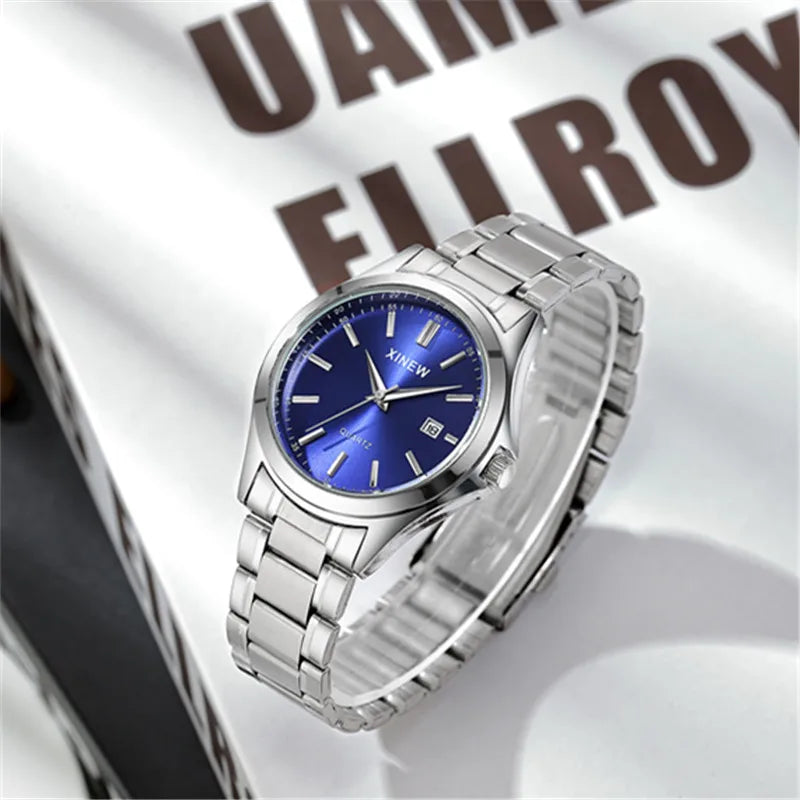 XINEW — Montre Homme Minimaliste Acier Calendrier
