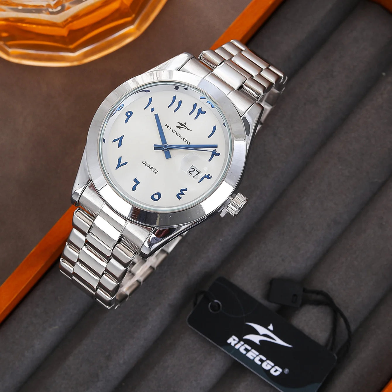 RICECGO — Montre Business Homme Calendrier Acier