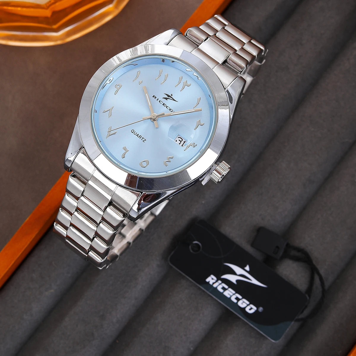 RICECGO — Montre Business Homme Calendrier Acier