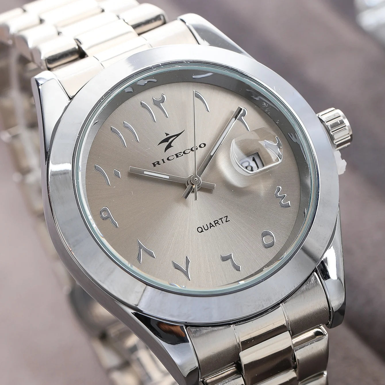 RICECGO — Montre Business Homme Calendrier Acier