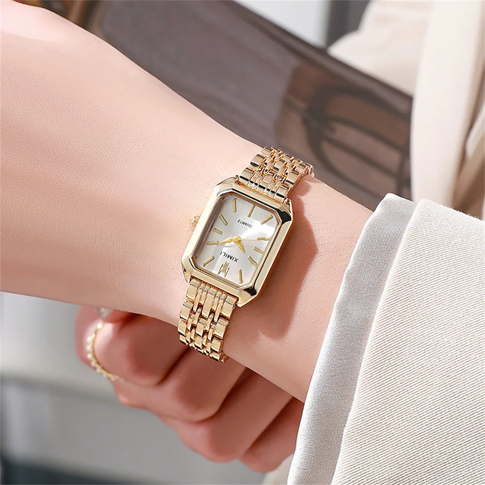 XIMILI — Montre Femme Carrée Tendance Quartz