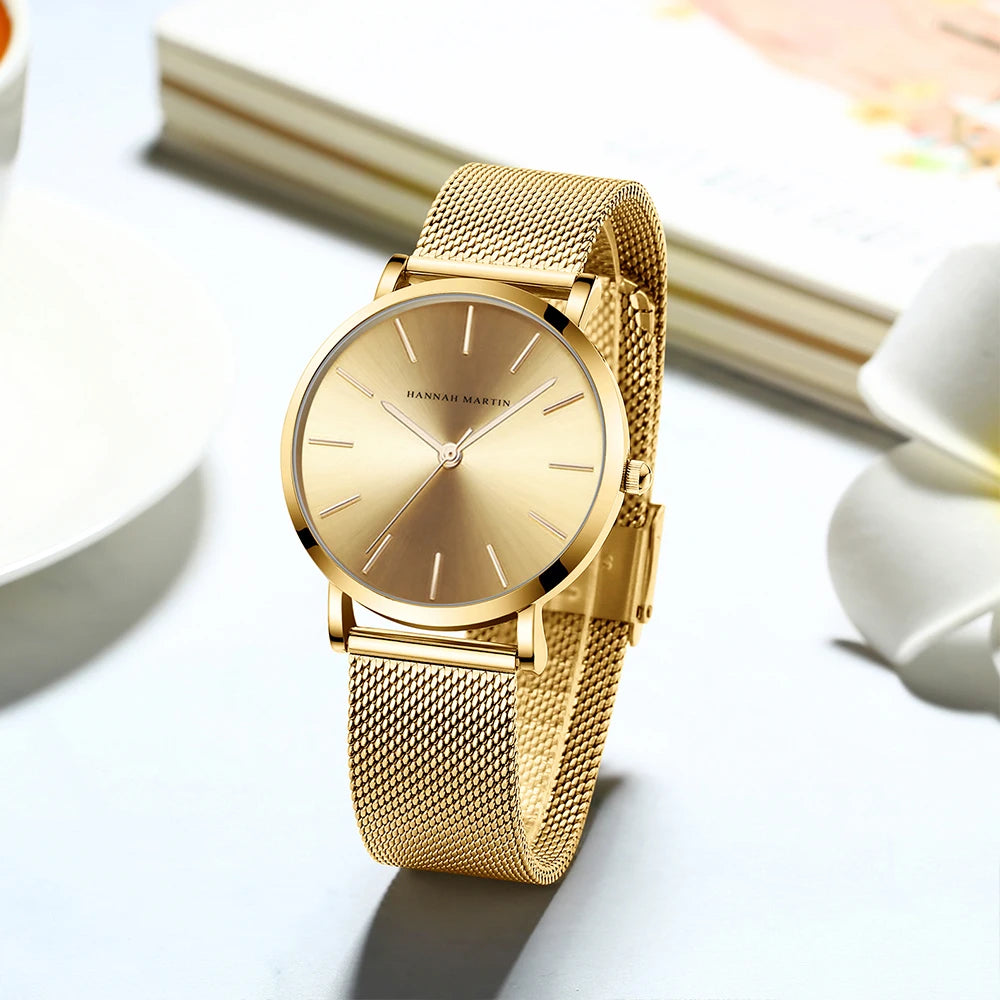 HANNAH MARTIN — Montre Femme Ultra-Fine Britannique