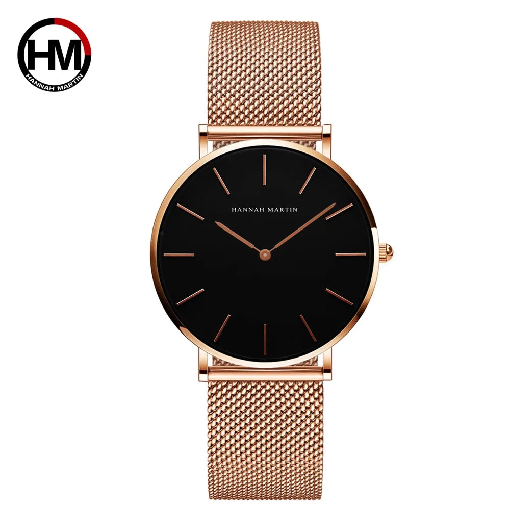 HANNAH MARTIN — Montre Femme Ultra-Fine Britannique