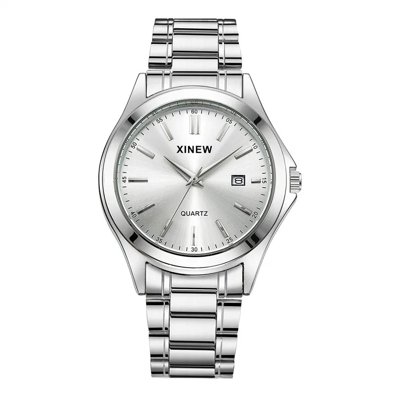 XINEW — Montre Homme Minimaliste Acier Calendrier