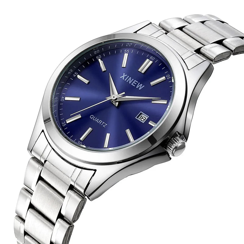 XINEW — Montre Homme Minimaliste Acier Calendrier