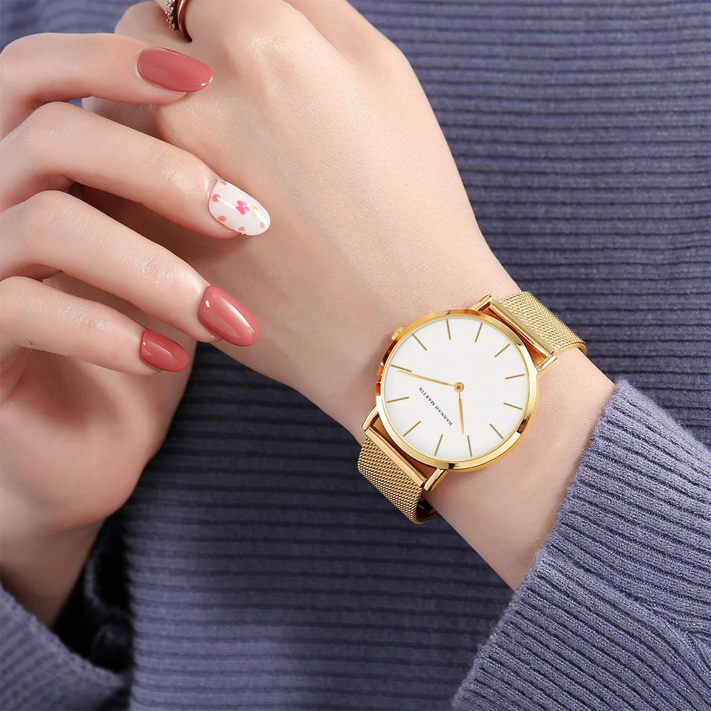 HANNAH MARTIN — Montre Femme Ultra-Fine Britannique
