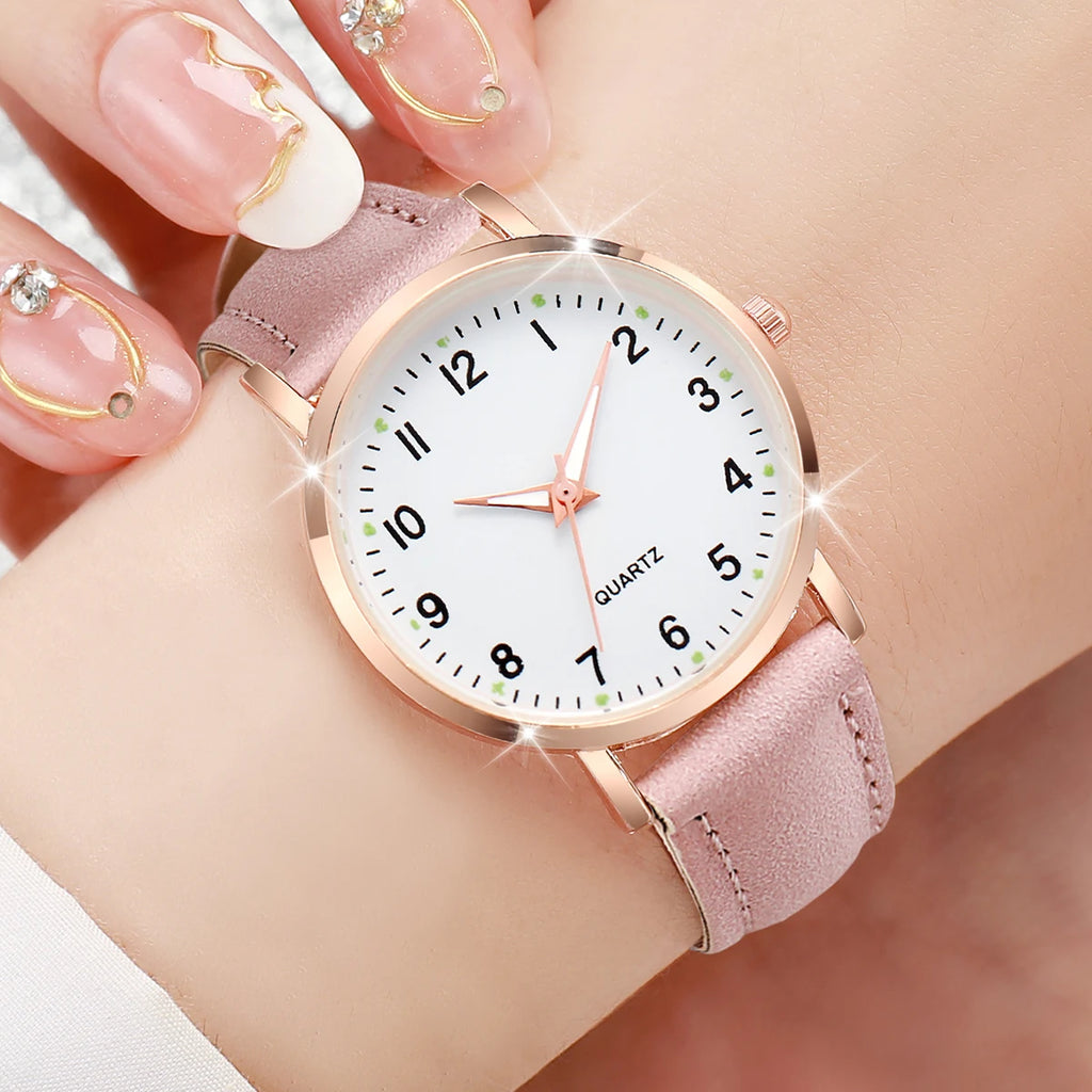 Montre Casual — Bracelet Cuir Décontracté Quotidien