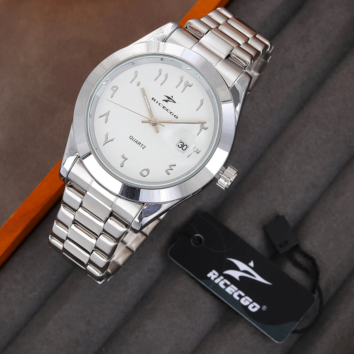 RICECGO — Montre Business Homme Calendrier Acier