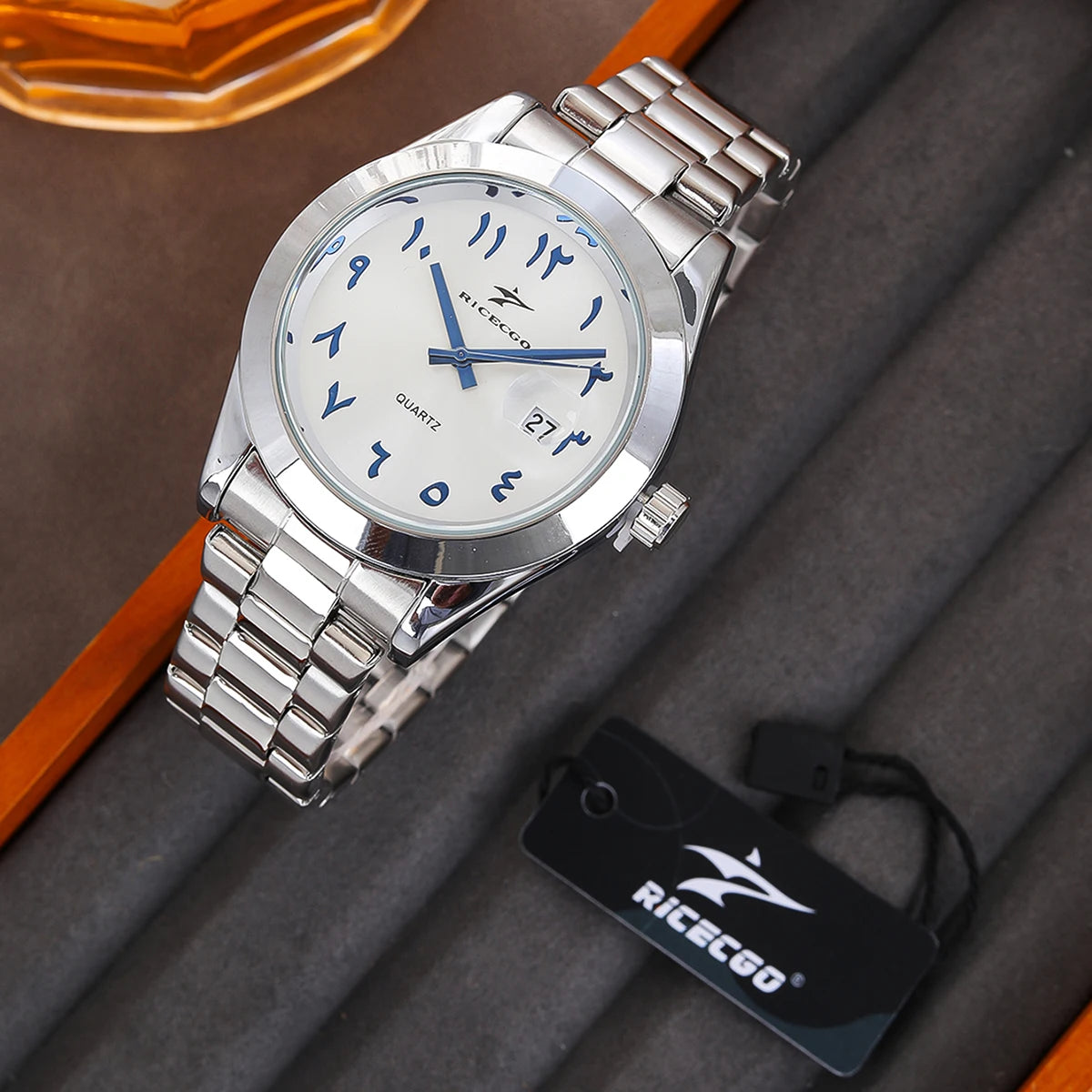 RICECGO — Montre Business Homme Calendrier Acier