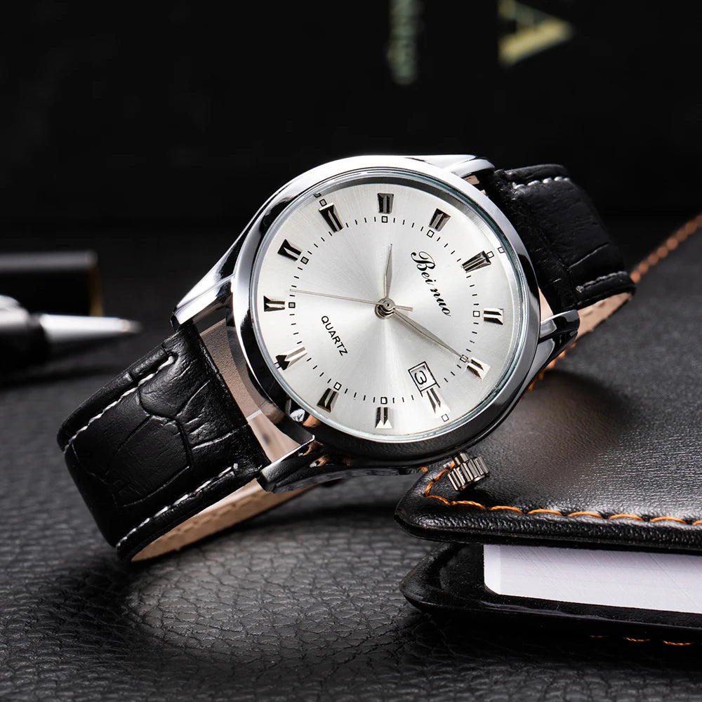 BEINUO — Montre Homme Cuir Élégante Minimaliste