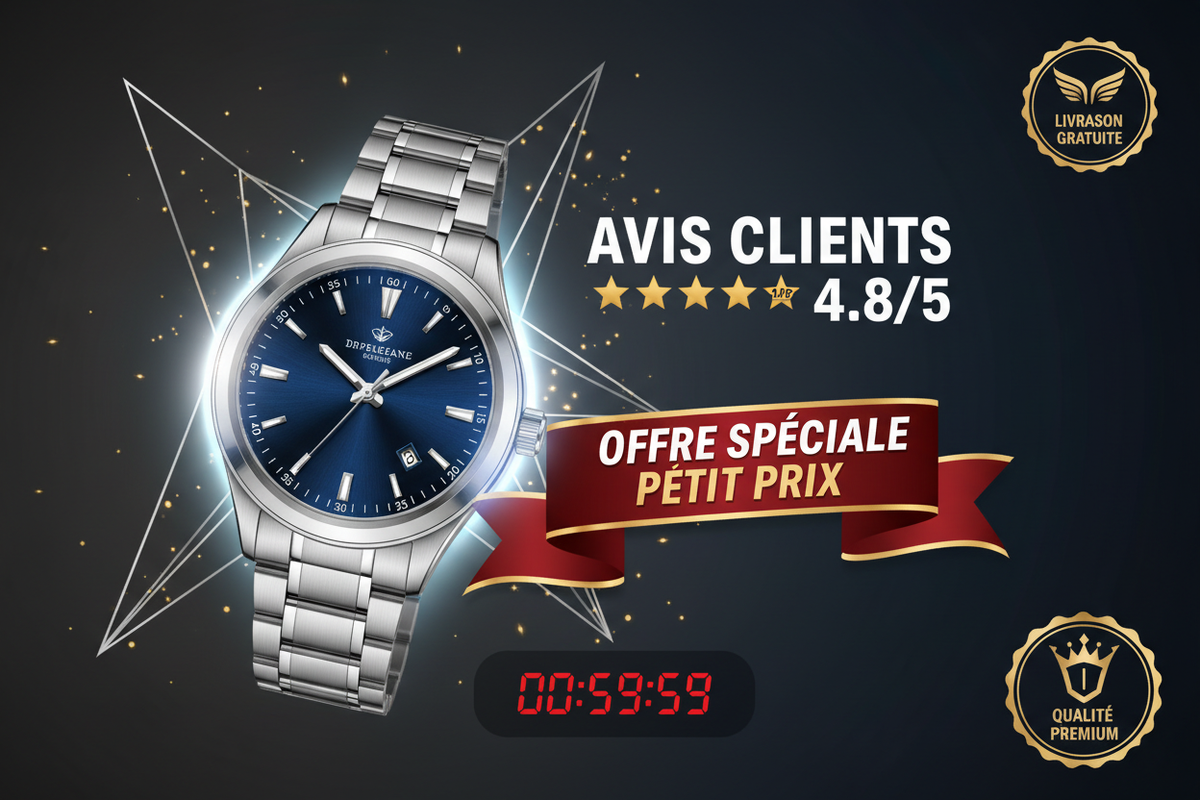 Affiche Montre Premium - Version Impactante